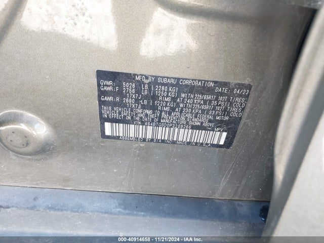 Subaru Outback Wilderness 2023 4S4BTGSD0P3209266 Image 9