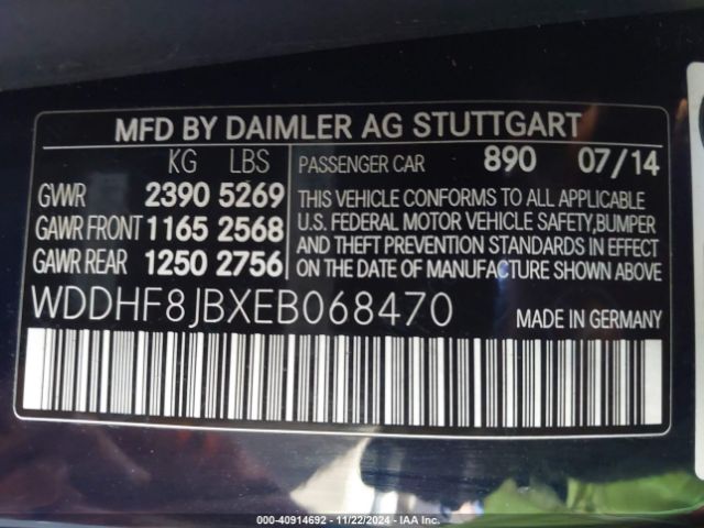 WDDHF8JBXEB068470 Mercedes-Benz E 350 4matic