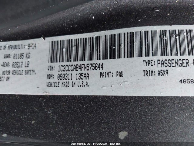 Chrysler 200 Limited 2015 1C3CCCAB4FN575644 Image 9