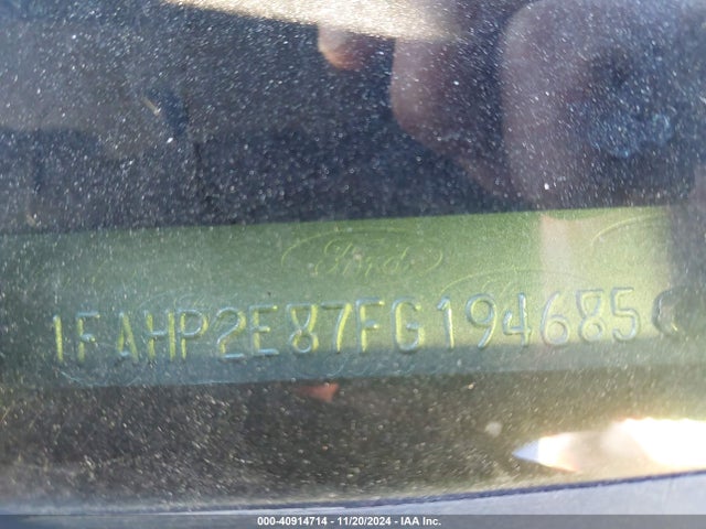 Ford TAURUS SEL 2015 1FAHP2E87FG194685 Image 9
