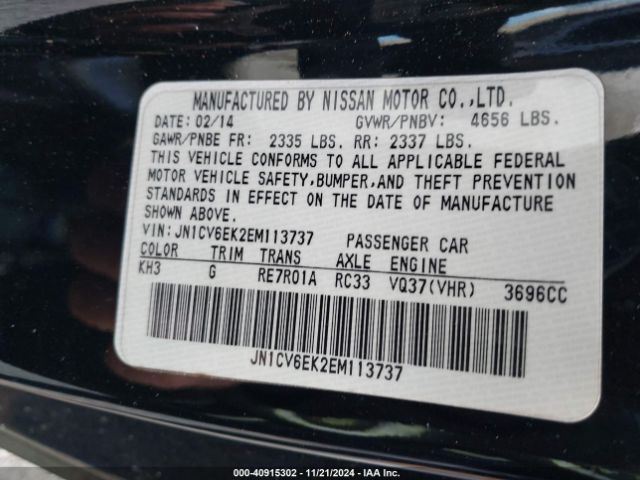 JN1CV6EK2EM113737 Infiniti Q60 Journey/sport