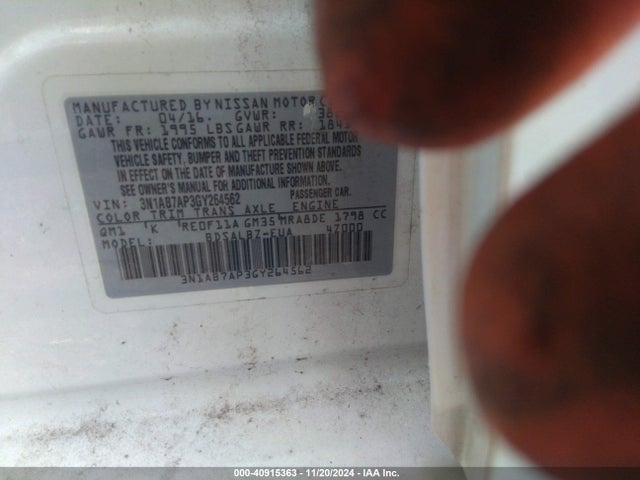 3N1AB7AP3GY264562 Nissan SENTRA S