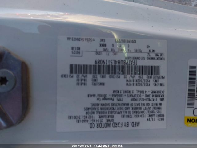 1FATP8UH4L5119089 Ford Mustang Ecoboost Premium