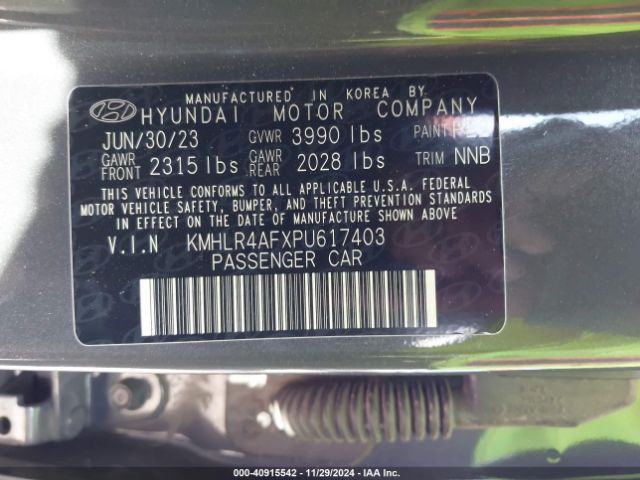 KMHLR4AFXPU617403 Hyundai Elantra N Line