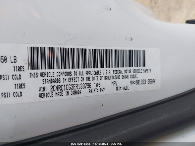 2C4RC1CG3ER133796 Chrysler Town & Country Touring-l