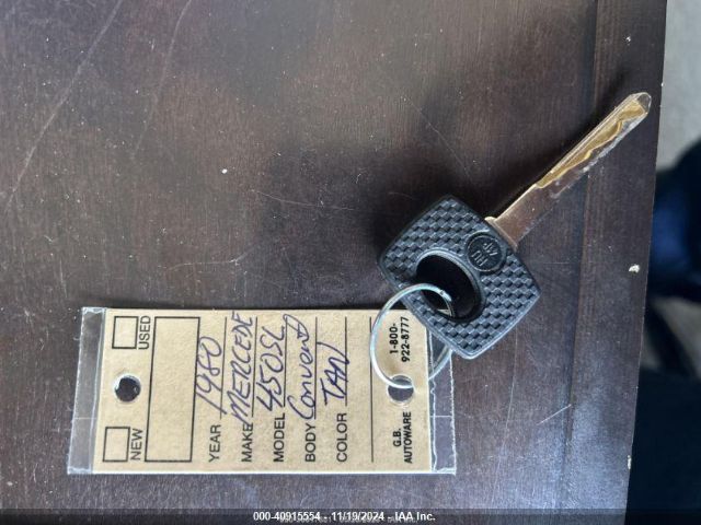 1980 MERCEDES BENZ 450SL WDB10704412064458 Photo 10