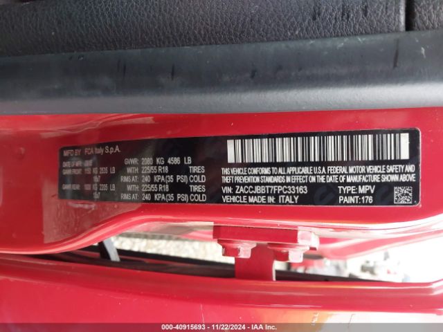 ZACCJBBT7FPC33163 Jeep Renegade Latitude