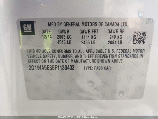 2G1WA5E35F1130403 Chevrolet Impala Limited Ls