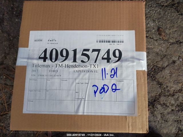 1FMJK1HT1HEA14874 Ford Expedition El Xlt