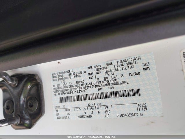 Ford F-150 Xlt 2018 1FTFW1E56JKE93997 Image 9