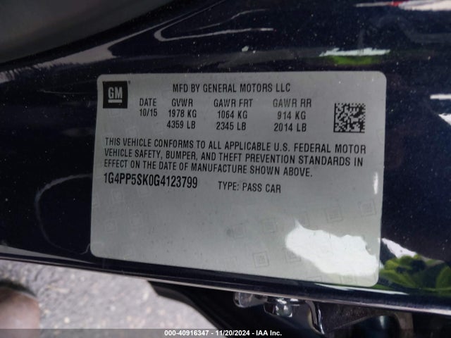 Buick Verano 2016 1G4PP5SK0G4123799 Image 9