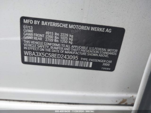 WBA3X5C58ED243095 BMW 328i Gran Turismo Xdrive