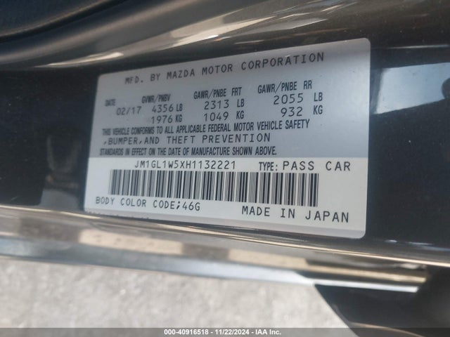 JM1GL1W5XH1132221 Mazda Mazda6 Grand Touring
