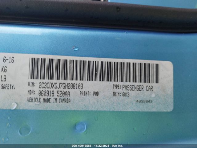 2C3CDXGJ7GH288103 Dodge Charger R/t Scat Pack