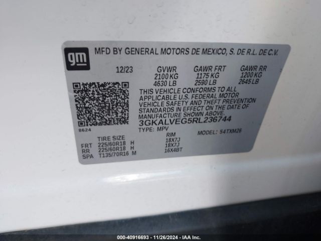 3GKALVEG5RL236744 GMC Terrain Awd Slt