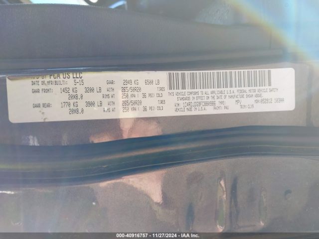 1C4RDJDG9FC880986 Dodge DURANGO LIMITED