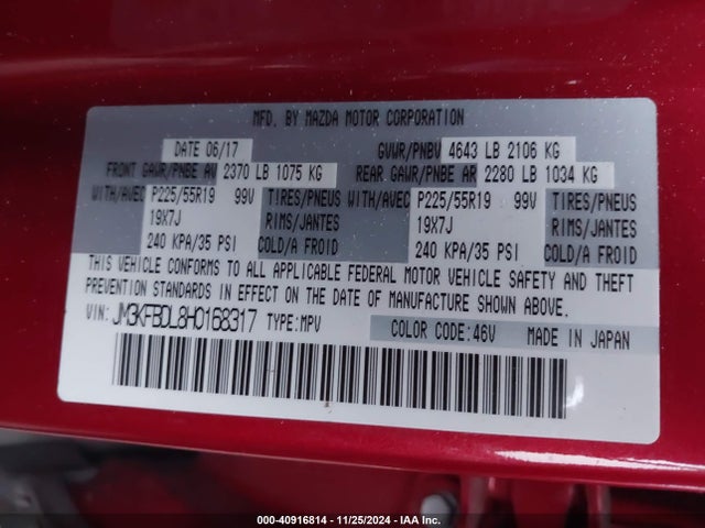 Mazda Cx-5 Grand Touring 2017 JM3KFBDL8H0168317 Image 9