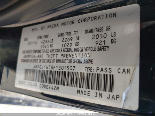 JM1GJ1W58F1201507 Mazda Mazda6 I Grand Touring