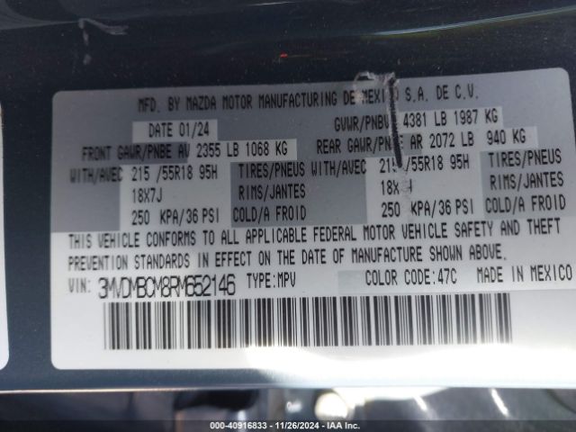 3MVDMBCM8RM652146 Mazda Cx-30 2.5 S Carbon Edition