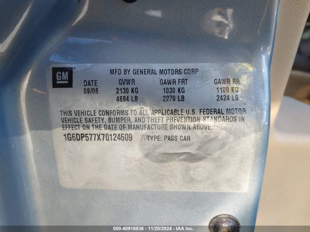 2007 CADILLAC CTS 1G6DP577X70124609 Photo 8