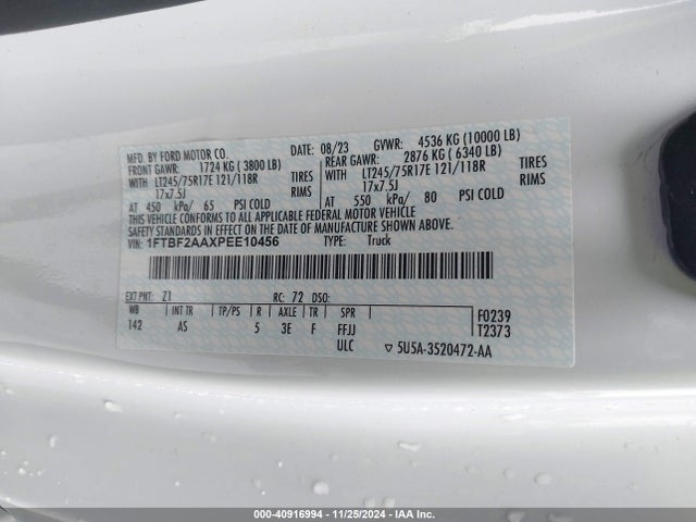 Ford F-250 Xl 2023 1FTBF2AAXPEE10456 Image 9