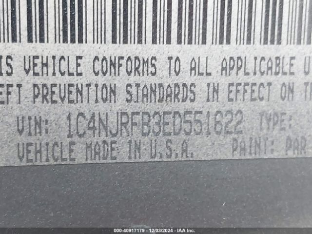1C4NJRFB3ED551622 Jeep Patriot Latitude