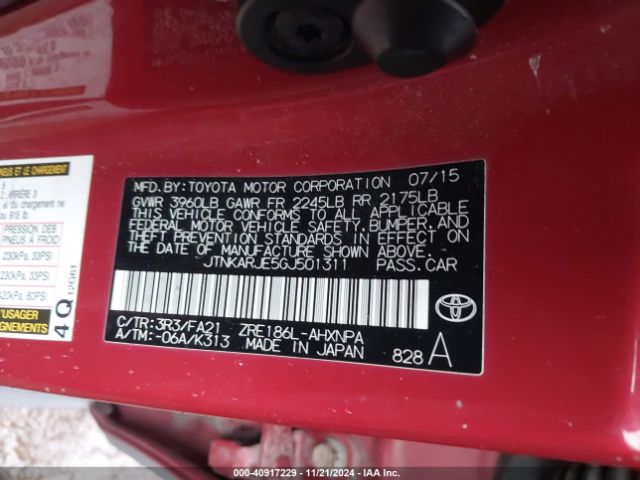 JTNKARJE5GJ501311 Scion IM