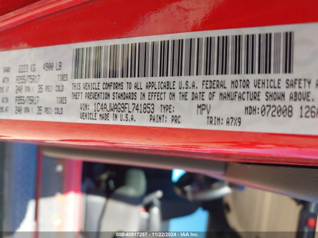 1C4AJWAG9FL741853 Jeep Wrangler Sport