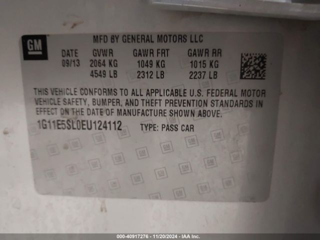 1G11E5SL0EU124112 Chevrolet MALIBU 2LT
