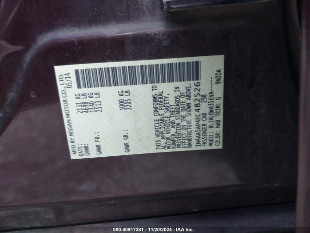 Nissan 2014 2014 1N4AA5AP4EC482526 Image 9