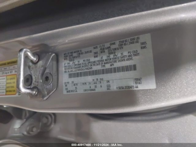 5LMCJ2D95GUJ18295 Lincoln MKC SELECT