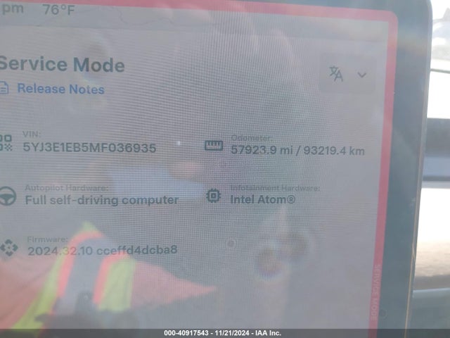 2021 TESLA MODEL 3 5YJ3E1EB5MF036935 Photo 6