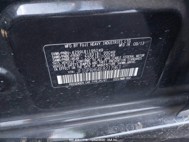 JF1GPAH64E8217963 Subaru Impreza 2.0i Limited