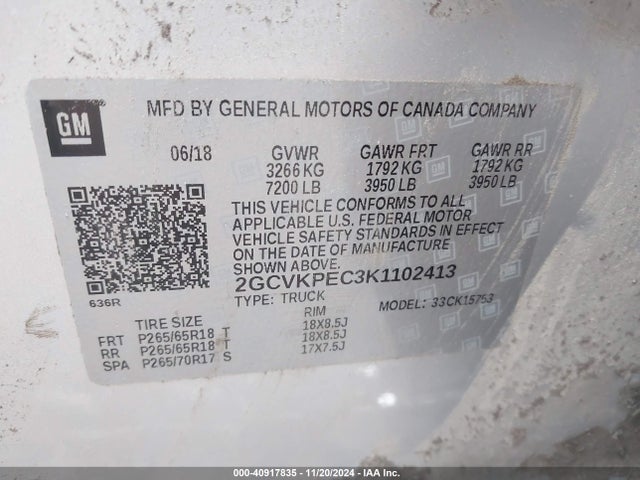 Chevrolet Silverado 1500 Ld Lt 2019 2GCVKPEC3K1102413 Image 9