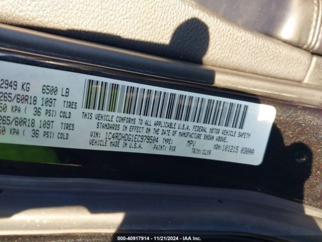 1C4RDHDG1EC979504 Dodge DURANGO LIMITED