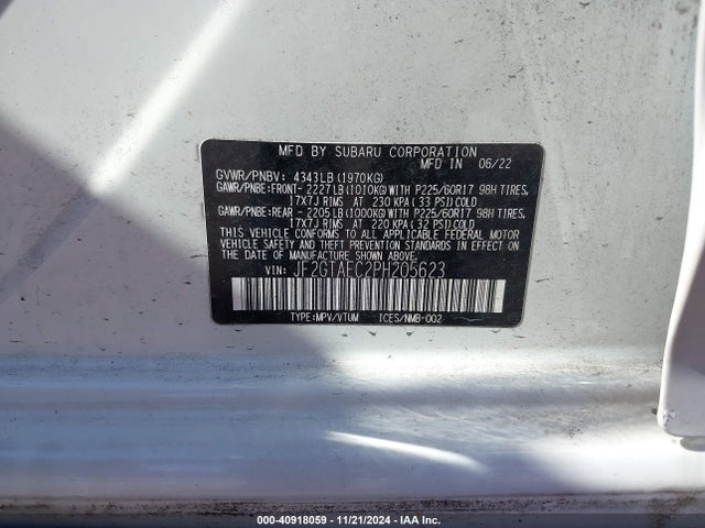 Subaru Crosstrek Premium 2023 JF2GTAEC2PH205623 Image 9