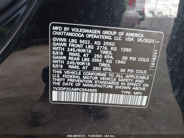 1V2DP2CA8PC554665 Volkswagen Atlas 2.0t Se