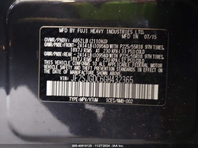 JF2SJGDC6GH432365 Subaru Forester 2.0xt Premium