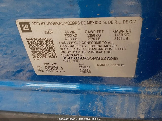 Chevrolet Blazer Awd Rs 2021 3GNKBKRS5MS527265 Image 9