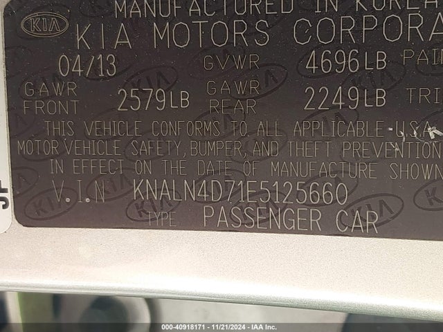 KIA Cadenza Premium 2014 KNALN4D71E5125660 Image 9