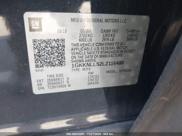 1GKKNLLS2LZ116488 GMC Acadia Awd At4