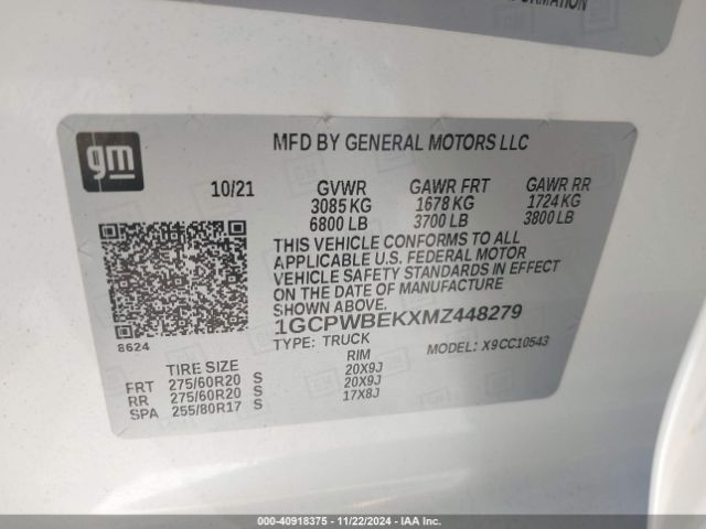 1GCPWBEKXMZ448279 Chevrolet Silverado 1500 2wd  Short Bed Custom