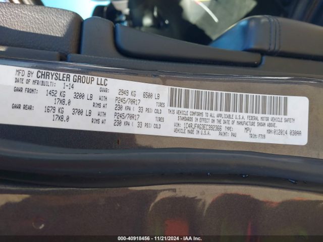 1C4RJFAG3EC392366 Jeep Grand Cherokee Laredo