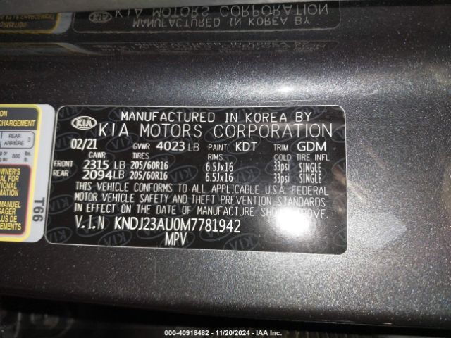 KNDJ23AU0M7781942 KIA SOUL LX