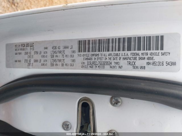 3C6UR5CL7GG323534 RAM 2500 Tradesman