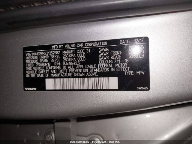 YV4102PK8J1352582 Volvo Xc90 T5 Momentum