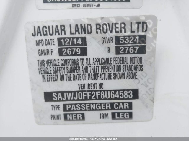 SAJWJ0FF2F8U64583 Jaguar Xf 3.0 Portfolio/3.0 Sport