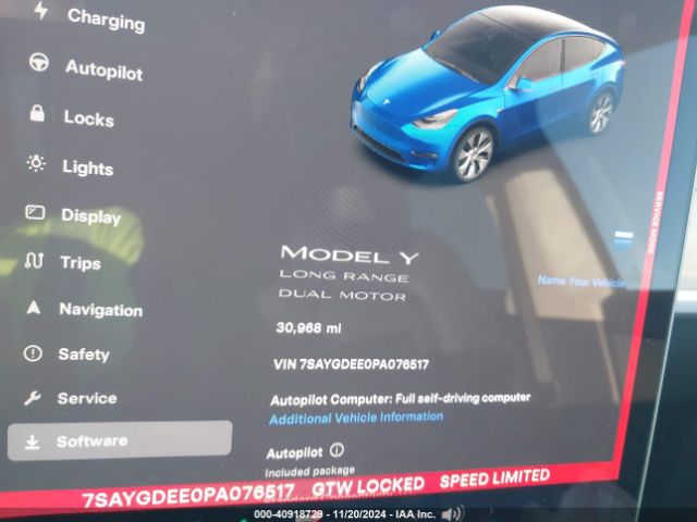 7SAYGDEE0PA076517 Tesla Model Y Awd/long Range Dual Motor All-wheel Drive