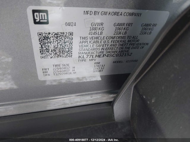 Chevrolet Trax Fwd Lt 2025 KL77LHEP4SC032152 Image 9