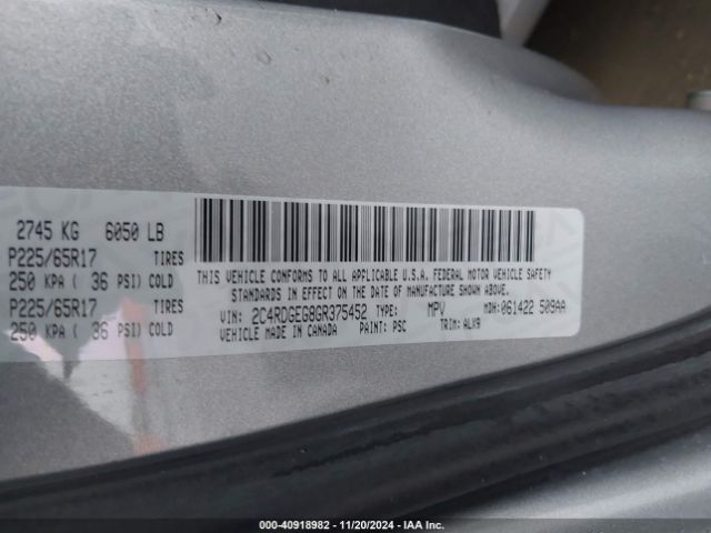 2016 DODGE GRAND CARAVAN 2C4RDGEG8GR375452 Photo 8
